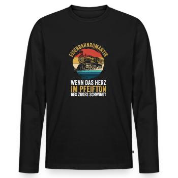 Model Railroad Model Train Train Railroad Railroad Railroad Railroad Model Train Model Train Model T - Men's Premium Organic Long Sleeve Shirt - black - Front - Nico (187cm)