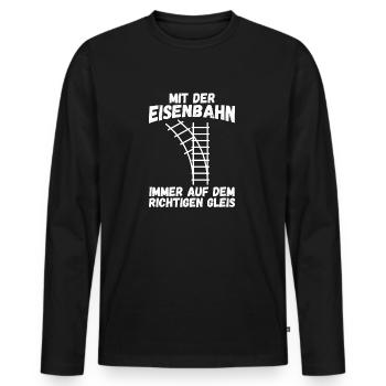 Model Railroad Model Train Train Railroad Railroad Railroad Railroad Model Train Model Train Model T - Men's Premium Organic Long Sleeve Shirt - black - Front - Nico (187cm)