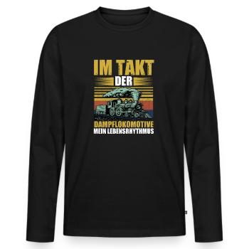 Model Railroad Model Train Train Railroad Railroad Railroad Railroad Model Train Model Train Model T - Men's Premium Organic Long Sleeve Shirt - black - Front - Nico (187cm)