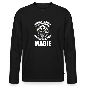 Model Railroad Model Train Train Railroad Railroad Railroad Railroad Model Train Model Train Model T - Men's Premium Organic Long Sleeve Shirt - black - Front - Nico (187cm)