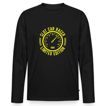 Slot Car Racer lImited Edition Racer Slot Race - Men's Premium Organic Long Sleeve Shirt - black - Front - Nico (187cm)