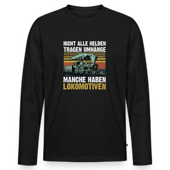 Model Railroad Model Train Train Railroad Railroad Railroad Railroad Model Train Model Train Model T - Men's Premium Organic Long Sleeve Shirt - black - Front - Nico (187cm)