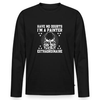 House Painter Hilarious Designs Unique Gifts - Männer Premium Bio Langarmshirt - Schwarz - Vorne - Nico (187cm)
