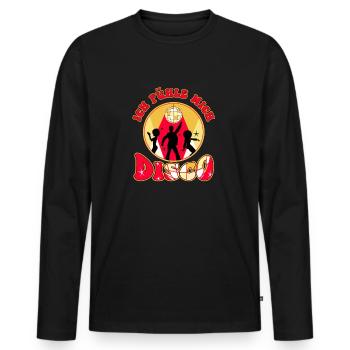 Ich Fühl Mich Disco Party Feiern Disco Tanzen Gehe - Männer Premium Bio Langarmshirt - Schwarz - Vorne - Nico (187cm)