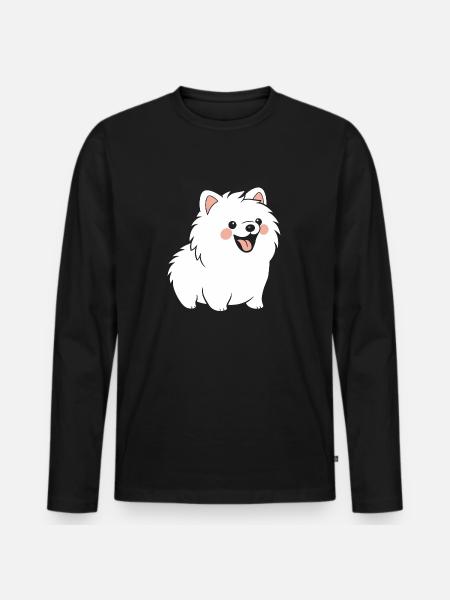Spitz - Männer Premium Bio Langarmshirt - Schwarz
