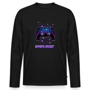 Gamers Video Gaming Geek Console Game Controller - Männer Premium Bio Langarmshirt - Schwarz - Vorne - Nico (187cm)