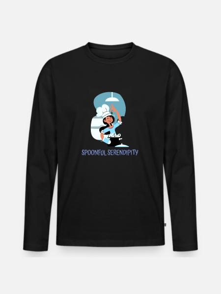 Chef Cook Kitchen Culinary Retro Bake Restaurant - Men's Premium Organic Long Sleeve Shirt - black