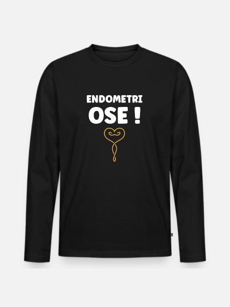 sensibilisation endométriose - T-shirt manches longues Premium bio Homme - noir