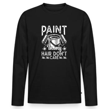 House Painter Hilarious Designs Unique Gifts - Männer Premium Bio Langarmshirt - Schwarz - Vorne - Nico (187cm)