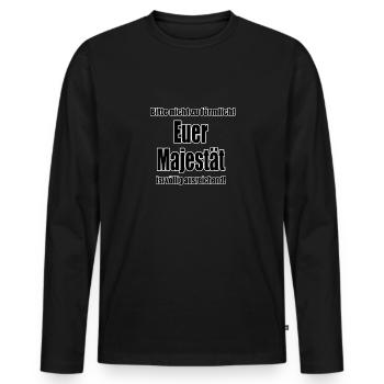 S’il vous plaît, ne soyez pas trop formel.... - T-shirt manches longues Premium bio Homme - noir - Devant - Nico (187cm)