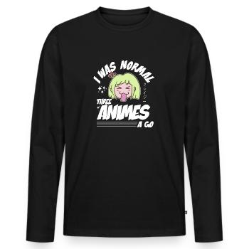 I Was Normal Three Animes A Go Japanese Anime - Männer Premium Bio Langarmshirt - Schwarz - Vorne - Nico (187cm)