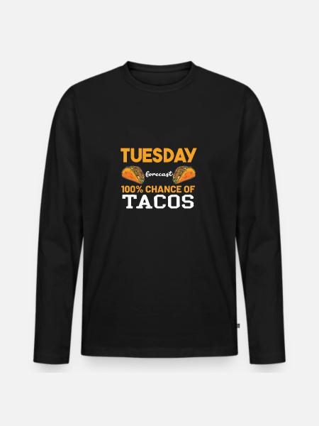 Taco - Men's Premium Organic Long Sleeve Shirt - black