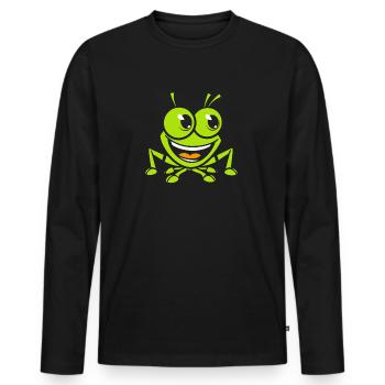 Grasshopper - Men's Premium Organic Long Sleeve Shirt - black - Front - Nico (187cm)