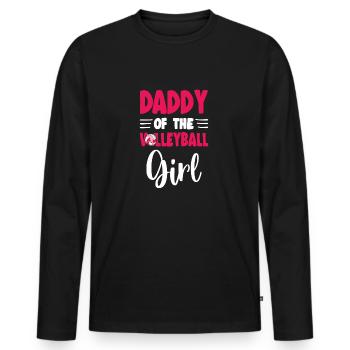 Daddy Of the Birthday Girl Volleyball Family - Männer Premium Bio Langarmshirt - Schwarz - Vorne - Nico (187cm)