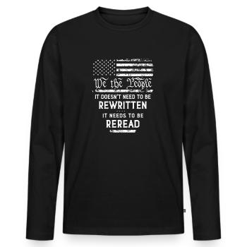 Nous, le peuple, dont la Constitution des États-Unis a besoin - T-shirt manches longues Premium bio Homme - noir - Devant - Nico (187cm)