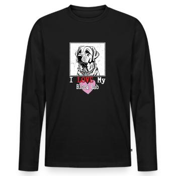 J’aime mon labrador retriever propriétaire de laboratoire noir - T-shirt manches longues Premium bio Homme - noir - Devant - Nico (187cm)