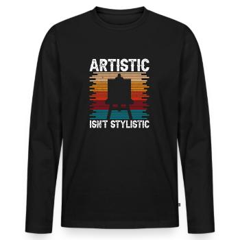 Funny Art Painter Artistic Isn´t Stylistic Drawing - Männer Premium Bio Langarmshirt - Schwarz - Vorne - Nico (187cm)