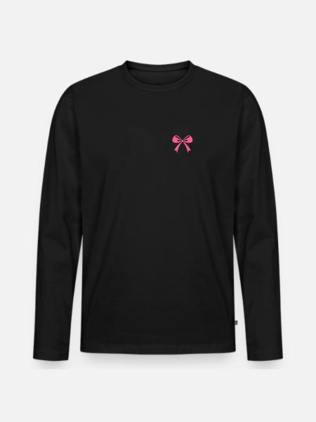 Breast Cancer Awareness - Men's Premium Organic Long Sleeve Shirt - black