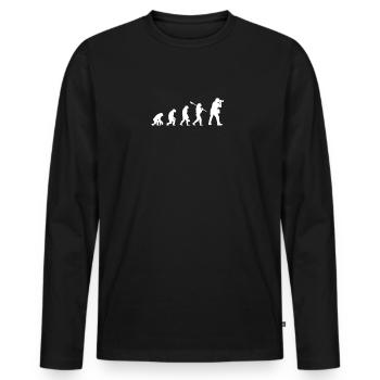 Hobby Evolution Photographer Photo Camera Photography - Men's Premium Organic Long Sleeve Shirt - black - Front - Nico (187cm)