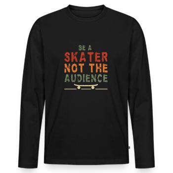 Skateboarding Skateboard Design For Skateboarder - Männer Premium Bio Langarmshirt - Schwarz - Vorne - Nico (187cm)