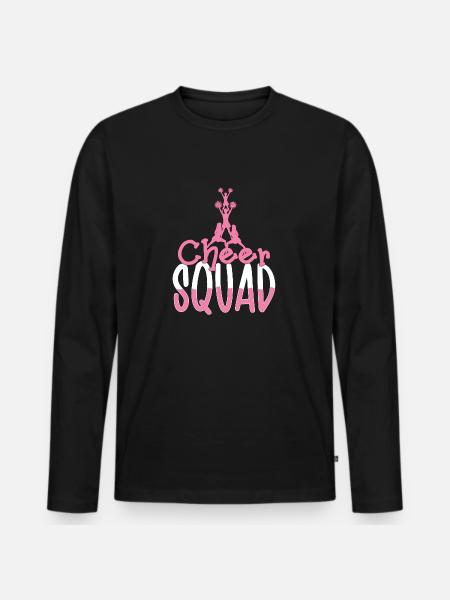 Cheer Squad Cheerleading Cheerleader - Men's Premium Organic Long Sleeve Shirt - black