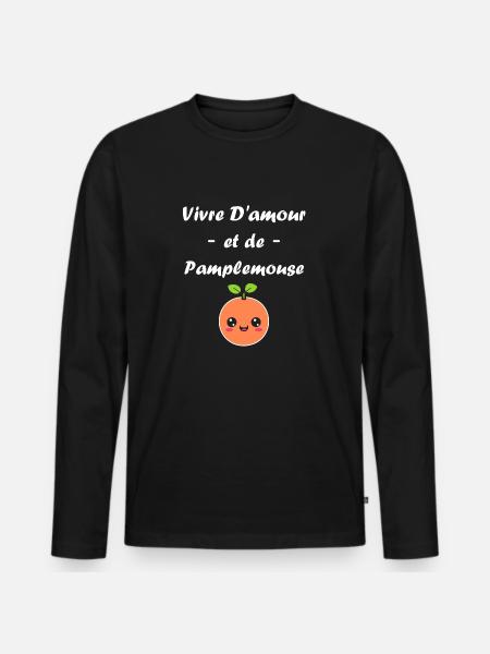 Humour Pamplemousse - T-shirt manches longues Premium bio Homme - noir