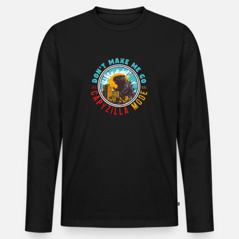 Don't Make Me Go Capyzilla Mode - Capybara Meme Men's Premium Organic Long Sleeve Shirt