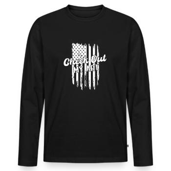 Funny Art Painter Check Out My Art Drawing Usa - Männer Premium Bio Langarmshirt - Schwarz - Vorne - Nico (187cm)