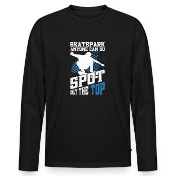 Skateboard Art For Boys Girls Men Skateboard Gifts - Men's Premium Organic Long Sleeve Shirt - black - Front - Nico (187cm)