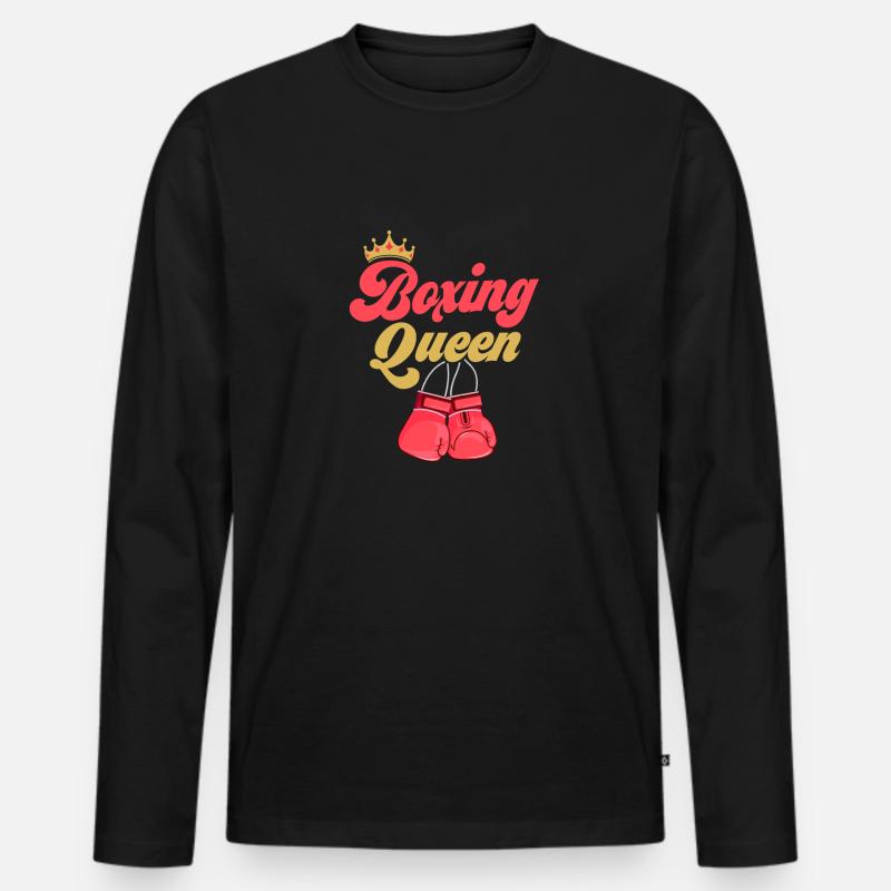 Boxing Queen Training Boxer - Männer Premium Bio Langarmshirt - Schwarz