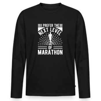 Cross Country Runner Design - XC Coach - Running - Men's Premium Organic Long Sleeve Shirt - black - Front - Nico (187cm)