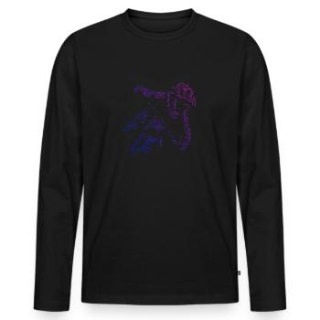 VTT Cycliste VTT Cyclisme - T-shirt manches longues Premium bio Homme - noir - Devant - Nico (187cm)