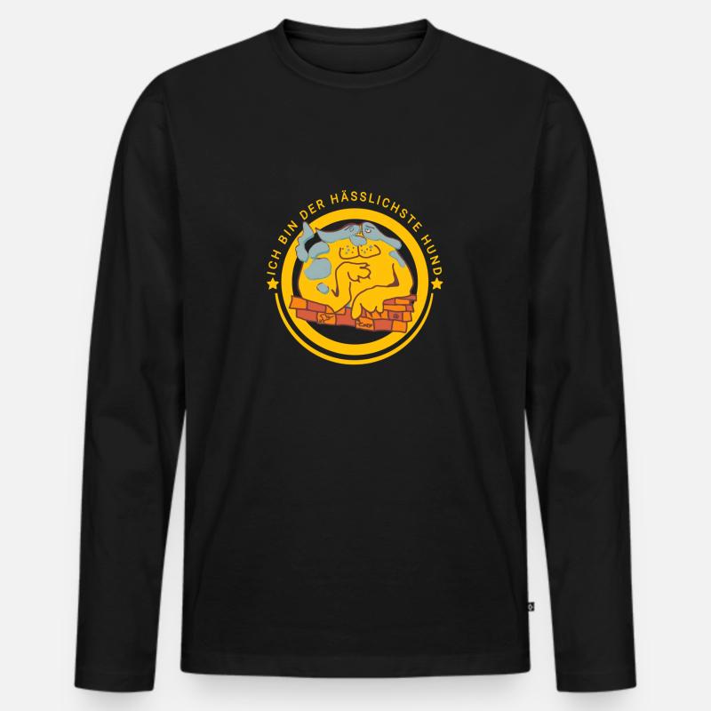 Modelling - Männer Premium Bio Langarmshirt - Schwarz