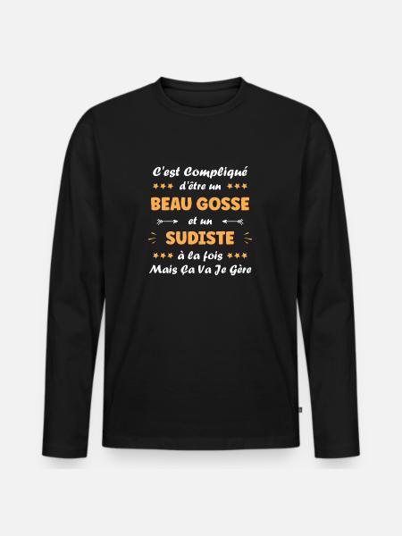 Sudiste - T-shirt manches longues Premium bio Homme - noir