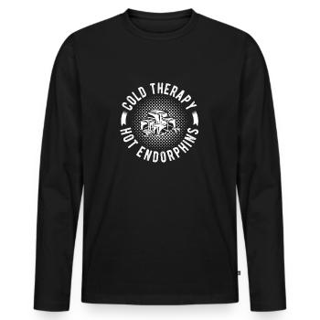 Ice Water frozen therapy Hot Endorphins Gift Idea - Männer Premium Bio Langarmshirt - Schwarz - Vorne - Nico (187cm)