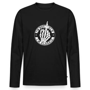 I'm Not Old, I'm Classic Distressed Skull and - Men's Premium Organic Long Sleeve Shirt - black - Front - Nico (187cm)