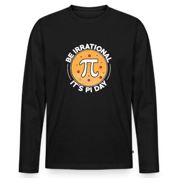 Happy Pi Day Soyez irrationnel C’est Pi Day Math - T-shirt manches longues Premium bio Homme - noir - Devant - Nico (187cm)