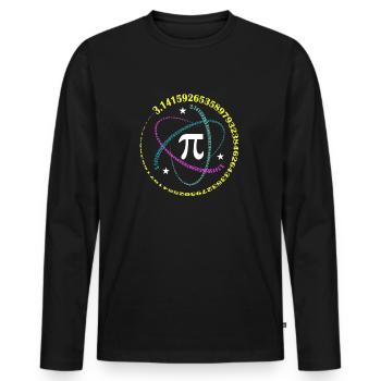 Pi Tag 3.14 Lustiger Mathe Liebhaber Froher Pi Tag - Männer Premium Bio Langarmshirt - Schwarz - Vorne - Nico (187cm)