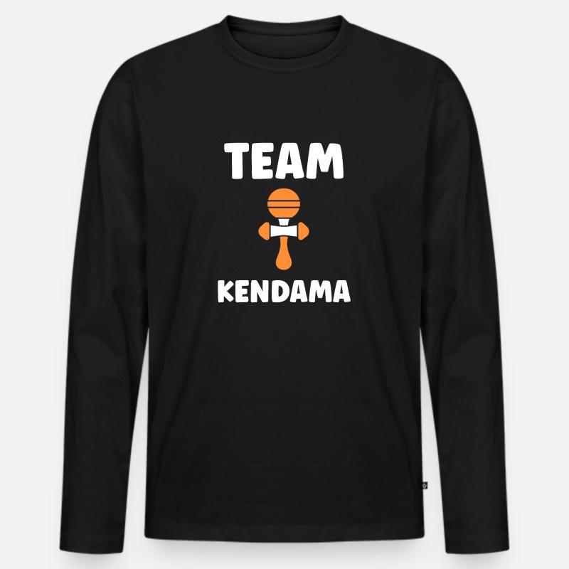 Kendama - Männer Premium Bio Langarmshirt - Schwarz