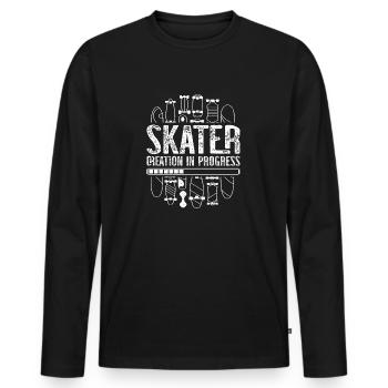 Skateboard Art For Boys Girls Men Skateboard Gifts - Männer Premium Bio Langarmshirt - Schwarz - Vorne - Nico (187cm)