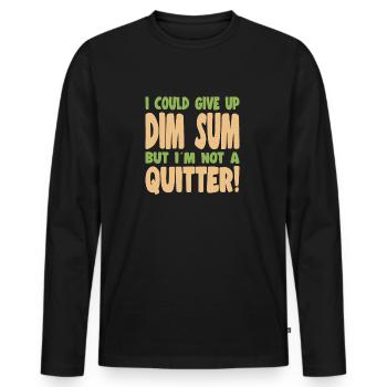 Bao Bun Funny pourrait renoncer à la nourriture asiatique Dim Sum - T-shirt manches longues Premium bio Homme - noir - Devant - Nico (187cm)