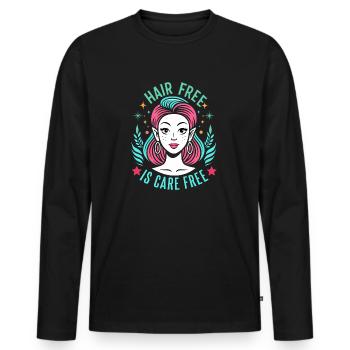 Lasers pour la peau - Taches pigmentaires Grains de beauté Soins de la peau - T-shirt manches longues Premium bio Homme - noir - Devant - Nico (187cm)