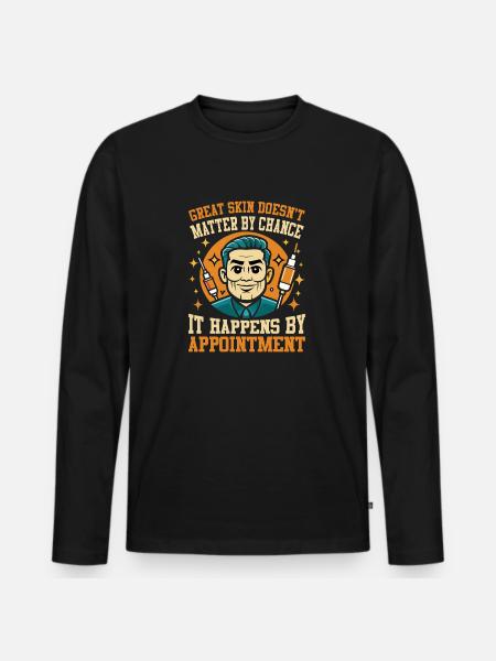 Hudlasere - Pigmentpletter Muldvarpe Hudpleje - Premium økologisk langærmet T-shirt til mænd - sort