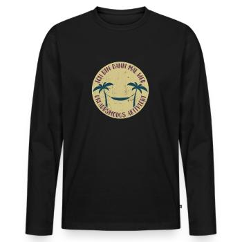Ich bin dann mal weg, Urlaubsmodus aktiviert - Männer Premium Bio Langarmshirt - Schwarz - Vorne - Nico (187cm)