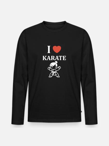 karate - Men's Premium Organic Long Sleeve Shirt - black