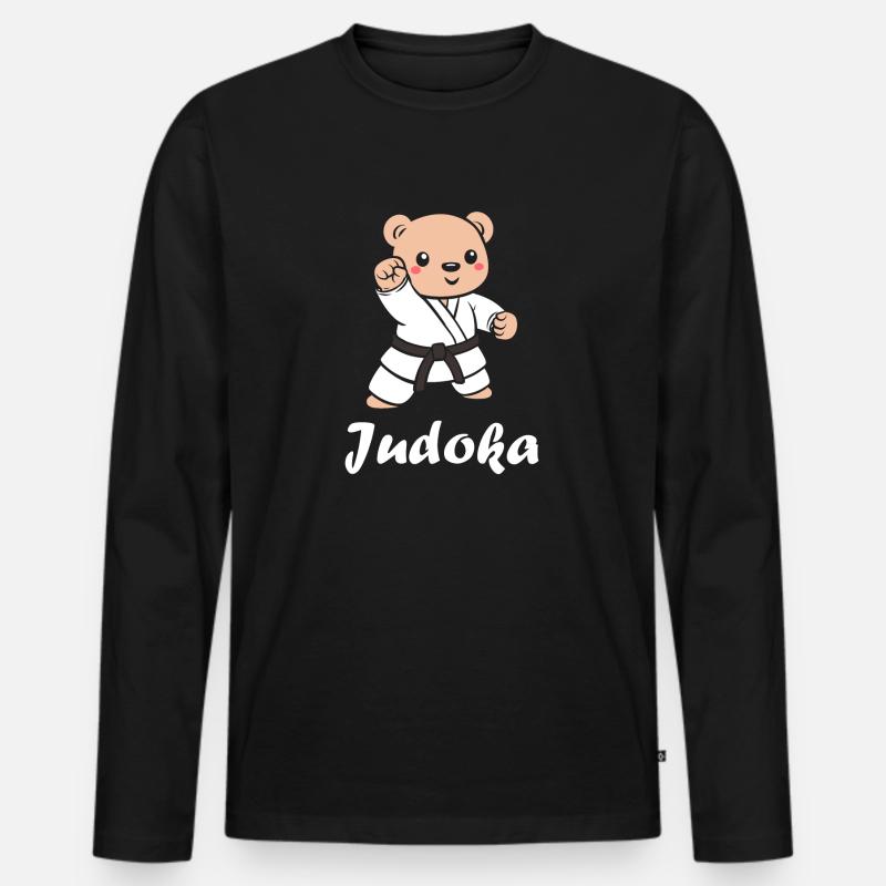 Judo - Männer Premium Bio Langarmshirt - Schwarz