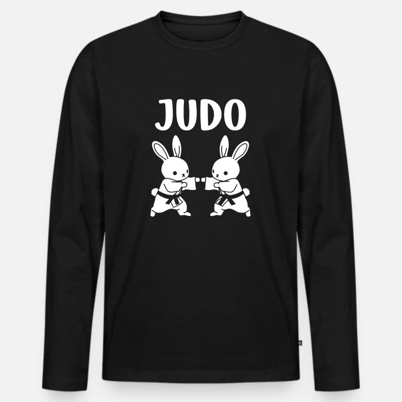 Judo - Männer Premium Bio Langarmshirt - Schwarz