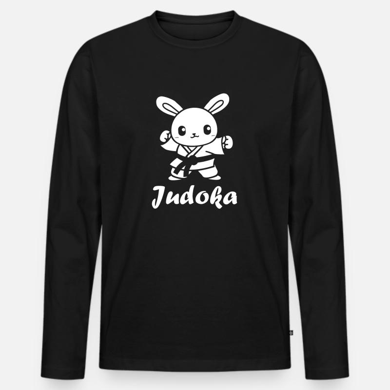Judo - Männer Premium Bio Langarmshirt - Schwarz