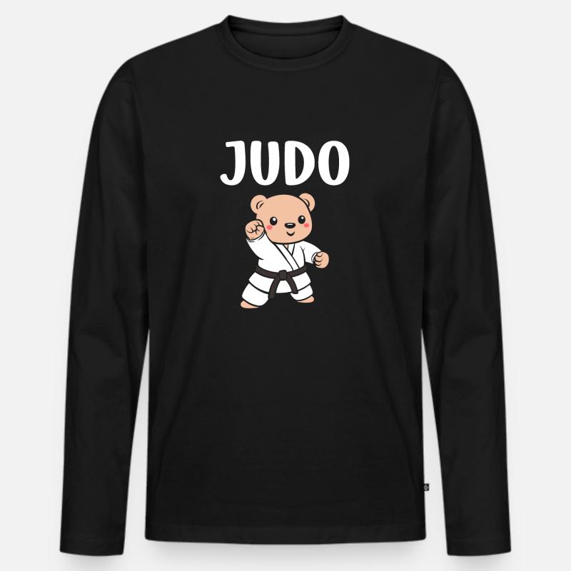Judo - Männer Premium Bio Langarmshirt - Schwarz