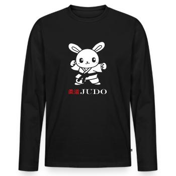 judo - Men's Premium Organic Long Sleeve Shirt - black - Front - Nico (187cm)